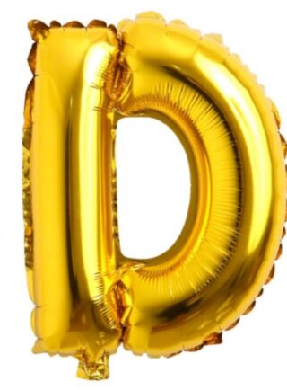 Letra D - Dorado 16"