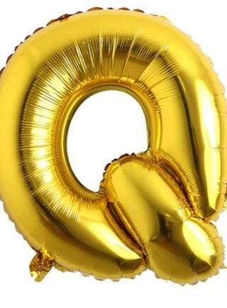 Letra Q - Dorado 16"