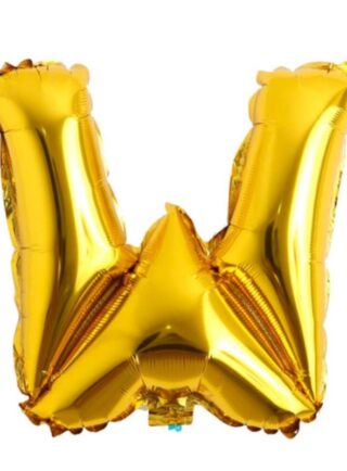 Letra W - Dorado 16"
