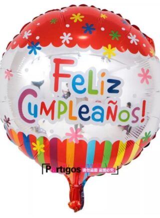 Feliz Cumpleaños 18" Rojo