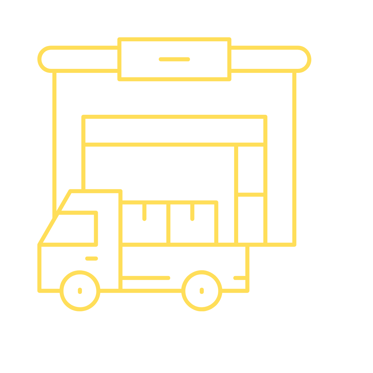 icono bodega y camion