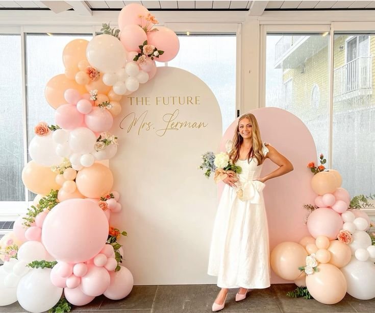 decoracion colores pastel durazno blanco