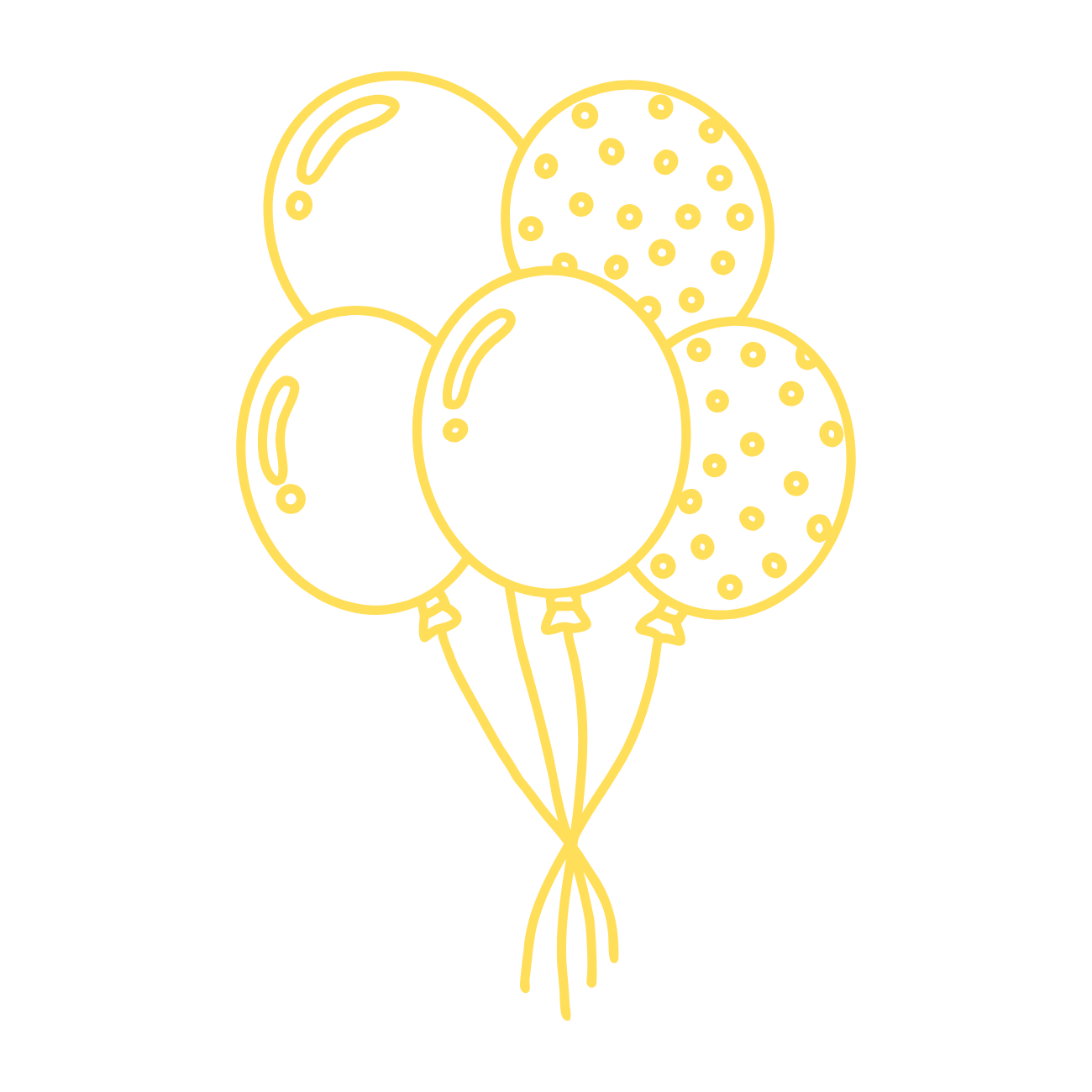 icono de globos flotando