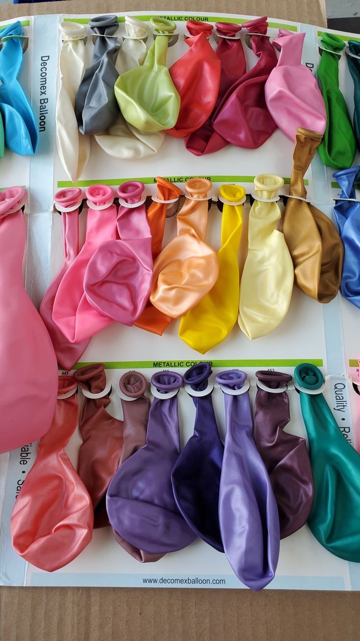 paleta de colores globos