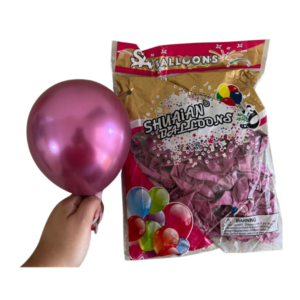 globo látex shuaian balloons 5" cromado fiusha