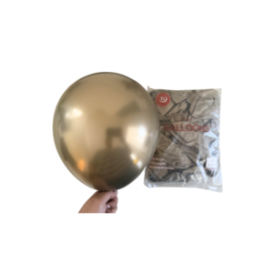 globo látex shuaian balloons 18" cromado oro