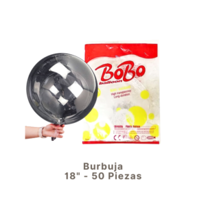 globos burbuja transparente 18" con 50 piezas